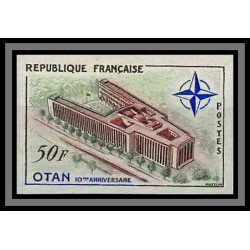 France N°1228 OTAN grand palais port dauphine paris Non dentelé ** MNH (Imperf) cote maury 110 euros DISCOUNT