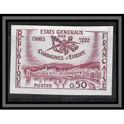 France N°1244 Etats généraux des communes d'Europe europa Essai proof Non dentelé imperf Sans gomme no gum (*) cote 77