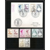 France N°1288/1291 Héros de la Résistance 1961 lot de 4 paires Essai (proof) Non dentelé imperf ** MNH