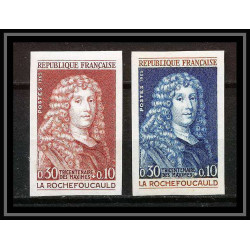 France N°1442 la rochefoucauld écrivain writer Essai (trial color proof) + Non dentelé imperf ** MNH