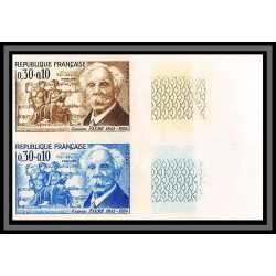 France N°1473 Gabriel Faure compositeur music 1966 (trial color proof) Non dentelé imperf ** MNH paire essais essai