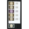 France N°1542 Comptes courants chèques postaux banque bank bande de 5 Essai (trial color proof + Non dentelé imperf **