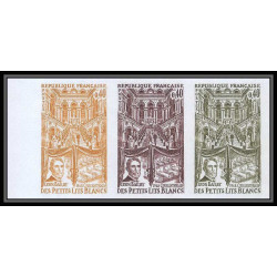 France N°1575 bal Petits Lits Blancs Bailly compositeur musique music color proof Non dentelé imperf ** MNH LOT DE 12