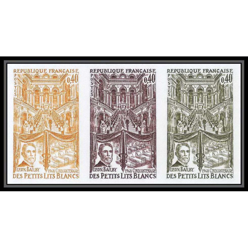 France N°1575 bal Petits Lits Blancs Bailly compositeur musique music trial color proof Non dentelé imperf ** MNH