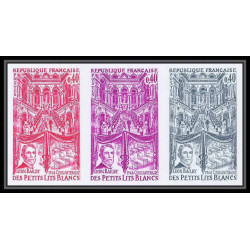 France N°1575 bal Petits Lits Blancs Bailly compositeur musique music trial color proof Non dentelé imperf ** MNH