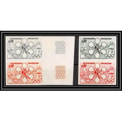 France N°1705 jeux olympiques 72 (olympic games) Sapporo japan 1972 Essai trial color proof Non dentelé imperf
