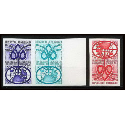 France N°1760 Académie des Sciences d'Outre-Mer (cœur heart) Essai (trial color proof) Non dentelé imperf **
