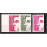 France N°1784 Grignion de Montfort (pretre - priest ) lot de 3 Essai (trial color proof) Non dentelé imperf ** MNH