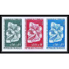 France N°1786 Journée du timbre 1974 Centre de tri Orleans trial color proof Non dentelé imperf ** MNH bande de 3