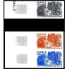 France N°1890 Corps des officiers de réserve armée militaria army bande de 3 Essai trial proof Non dentelé ** MNH Imperf