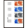 France N°1890 Corps des officiers de réserve armée militaria army bande de 4 Essai trial proof Non dentelé ** MNH Imperf