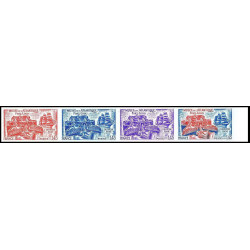France N°1913 port louis morbihan musée de la marine Duchesse Anne bande 4 essai proof Non dentelé imperf ** MNH (5)