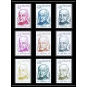 France N°1954 Abbé Breuil préhistorien français prehistoire lot de 9 essais differents proof Non dentelé imperf ** MNH