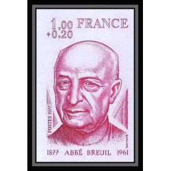France N°1954 Abbé Breuil préhistorien français prehistoire lot de 9 essais differents proof Non dentelé imperf ** MNH