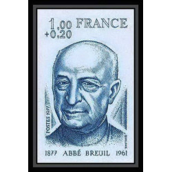 France N°1954 Abbé Breuil préhistorien français prehistoire lot de 9 essais differents proof Non dentelé imperf ** MNH