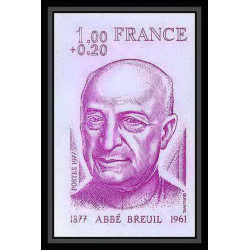 France N°1954 Abbé Breuil préhistorien français prehistoire lot de 9 essais differents proof Non dentelé imperf ** MNH