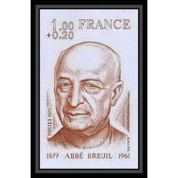 France N°1954 Abbé Breuil préhistorien français prehistoire lot de 9 essais differents proof Non dentelé imperf ** MNH