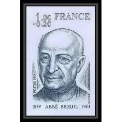France N°1954 Abbé Breuil préhistorien français prehistoire lot de 9 essais differents proof Non dentelé imperf ** MNH