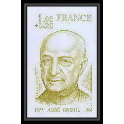 France N°1954 Abbé Breuil préhistorien français prehistoire lot de 9 essais differents proof Non dentelé imperf ** MNH