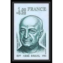 France N°1954 Abbé Breuil préhistorien français prehistoire lot de 9 essais differents proof Non dentelé imperf ** MNH