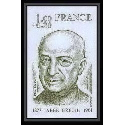 France N°1954 Abbé Breuil préhistorien français prehistoire lot de 9 essais differents proof Non dentelé imperf ** MNH