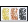 France N°2018 oiseaux (birds of prey) balbuzard rapaces osprey bande 3 trial color proof Non dentelé imperf ** MNH (1)