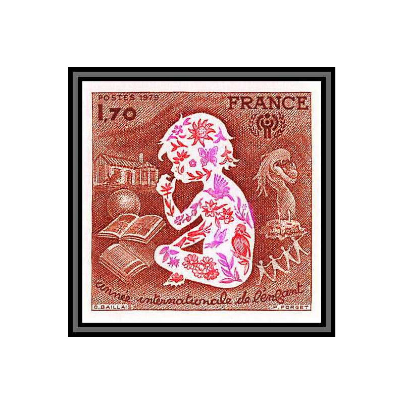 France N°2028 Année internationale de l'Enfant child 1979 Non dentelé ** MNH (Imperf) cote 80