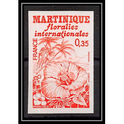 France N°2035 Floralies internationales de la Martinique 1979 fleur flowers Essai trial proof Non dentelé ** imperf 