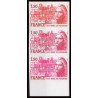 France N°2092 Année du patrimoine marianne gandon 1980 bande de 3 couleurs différentes Essai proof Non dentelé imperf **