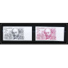 France N°2095 Viollet-le-Duc Architecte (Architect) Essai (trial color proof) + Non dentelé imperf ** MNH