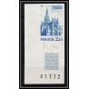 France N°2134 Basilique de Sainte Anne d'Auray (église church) Essai proof Non dentelé imperf ** MNH coin de feuille