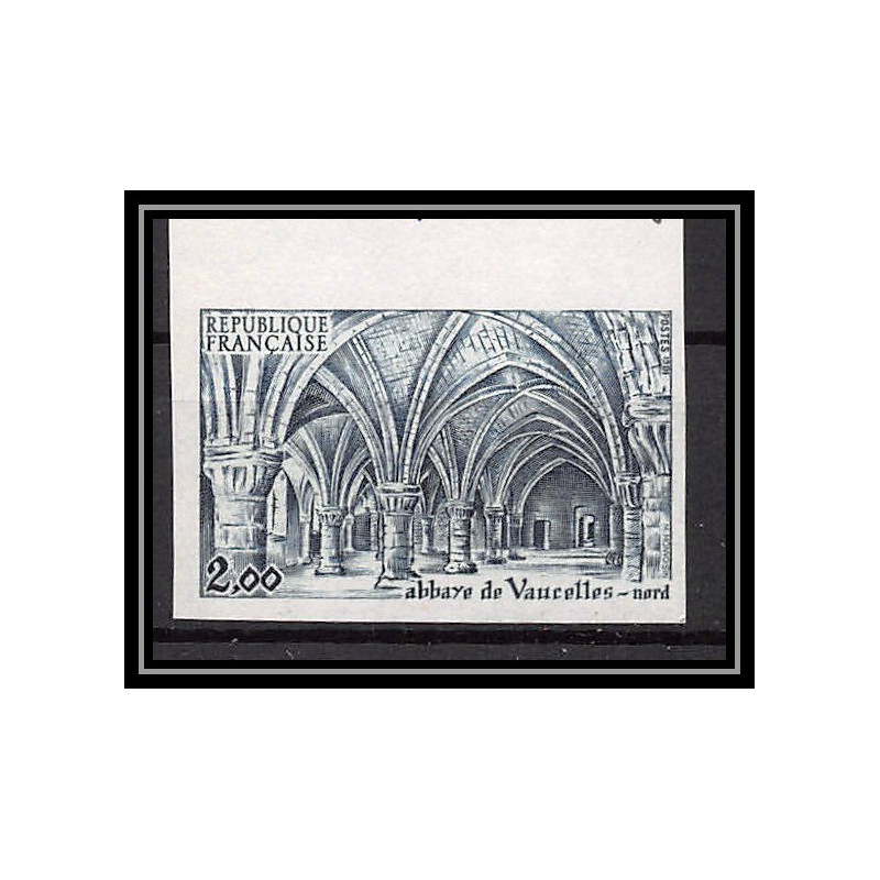 France N°2160 Abbaye de Vaucelle église church nord Essai (trial color proof) Non dentelé imperf ** 