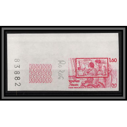 France N°2173 Année des handicapés 1981 handicap disability Essai color proof Non dentelé imperf ** MNH coin de feuille