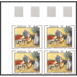 France N°2297 Le lapin agile d'Utrillo Tableau (Painting) Bloc de 4 Non dentelé ** MNH (Imperf) cote 320