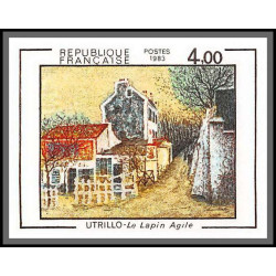 France N°2297 Le lapin agile d'Utrillo Tableau (Painting) Non dentelé ** MNH (Imperf) 