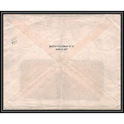 France N°500 pont angers bridge Non dentelé lettre cover RRR par avion cad epoque 1941 paris