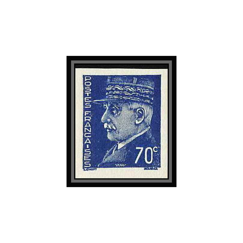 France N°510 marechal petain Non dentelé ** MNH (Imperf) 