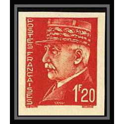 France N°515 marechal petain Non dentelé ** MNH (Imperf) 