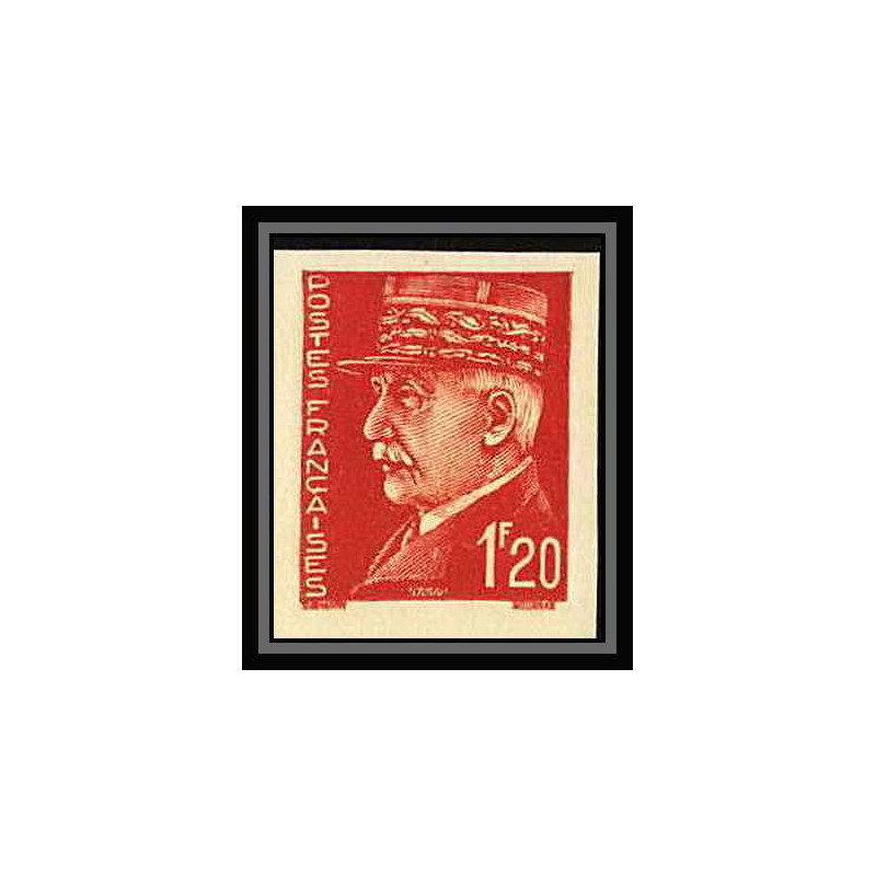 France N°515 marechal petain Non dentelé ** MNH (Imperf) 