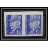 France N°515 marechal petain Non dentelé ** MNH (Imperf) essai de couleur trial color proof paire
