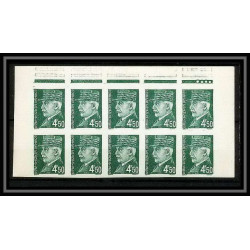 France N°521 b pétain bloc de 10 Non dentelé ** MNH (Imperf)