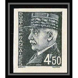 France N°521b (521 b) marechal petain Non dentelé ** MNH (Imperf) 