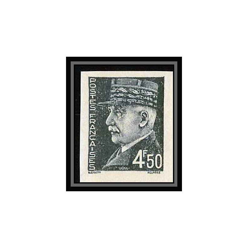 France N°521b (521 b) marechal petain Non dentelé ** MNH (Imperf) 