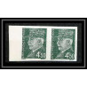 France N°521b pétain paire Non dentelé ** MNH (Imperf)