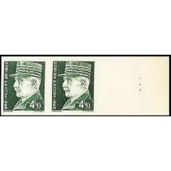 France N°523 pétain paire Non dentelé ** MNH (Imperf)