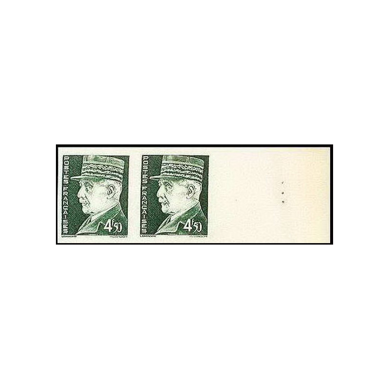 France N°523 pétain paire Non dentelé ** MNH (Imperf)