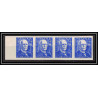 France N°599 physicien (physic) Edouard Branly Non dentelé ** MNH (Imperf) bande de 4 cote maury 140 euros