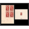 France N°616 Colbert ministre de Louis XIV 1944 Bloc de 4 Non dentelé ** MNH (Imperf) + épreuve de luxe proof