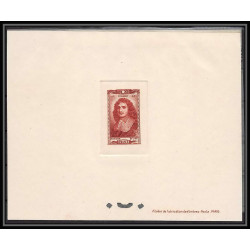 France N°616 Colbert ministre de Louis XIV 1944 Bloc de 4 Non dentelé ** MNH (Imperf) + épreuve de luxe proof