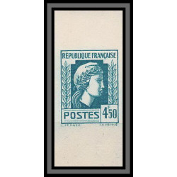 France N°644 Marianne Série d'Alger Non dentelé (Imperf) bord de feuille essai trial color proof